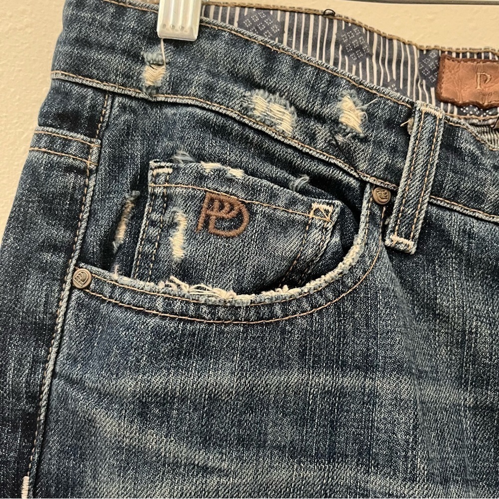 Paige Premium Denim Jrg Relaxed Fit Distressed Jeans Y2K Made In USA - Picture 8 of 9